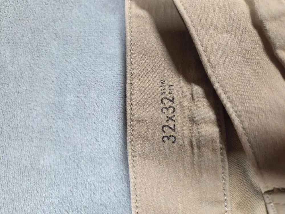 Banana Republic Traveler Jeans Mens 32x32 Fits 32x30 Beige Slim Straight